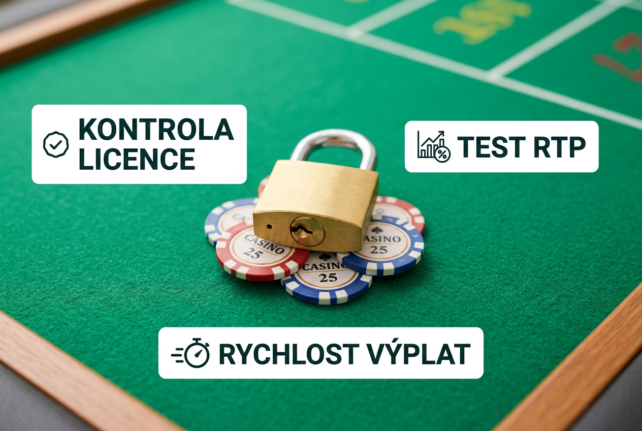 Infografika s českými nápisy znázorňující proces kontroly bezpečnosti a RTP